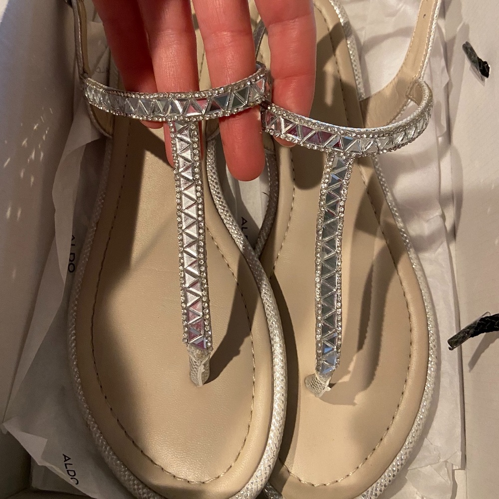 Rhinestone sandals and clutch